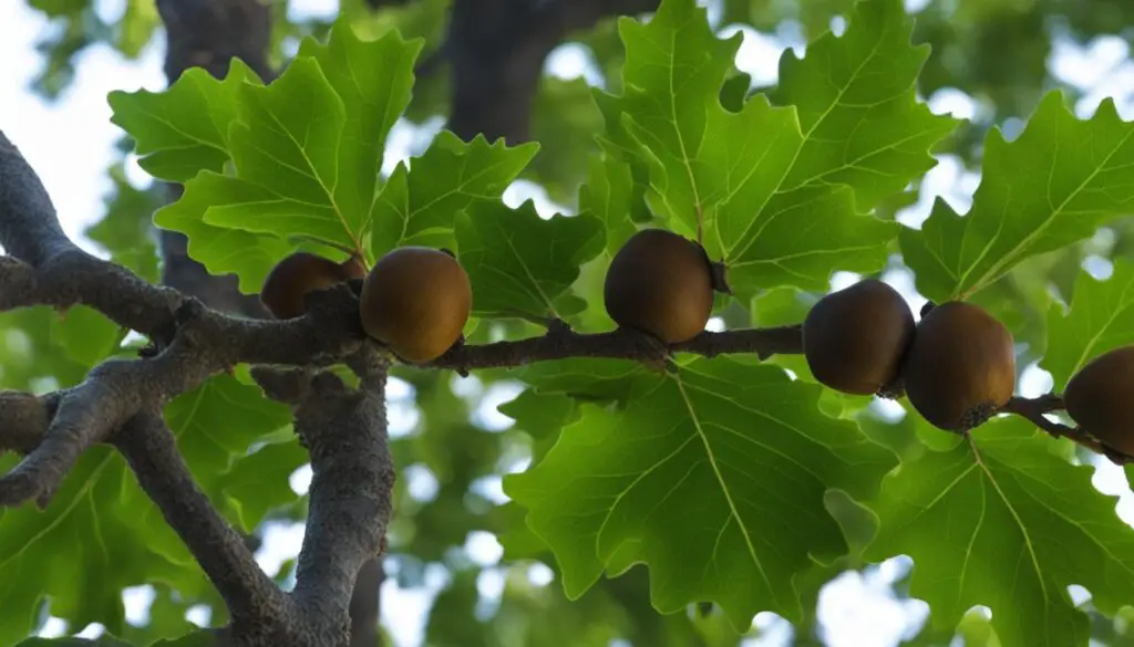 oak tree acorn production