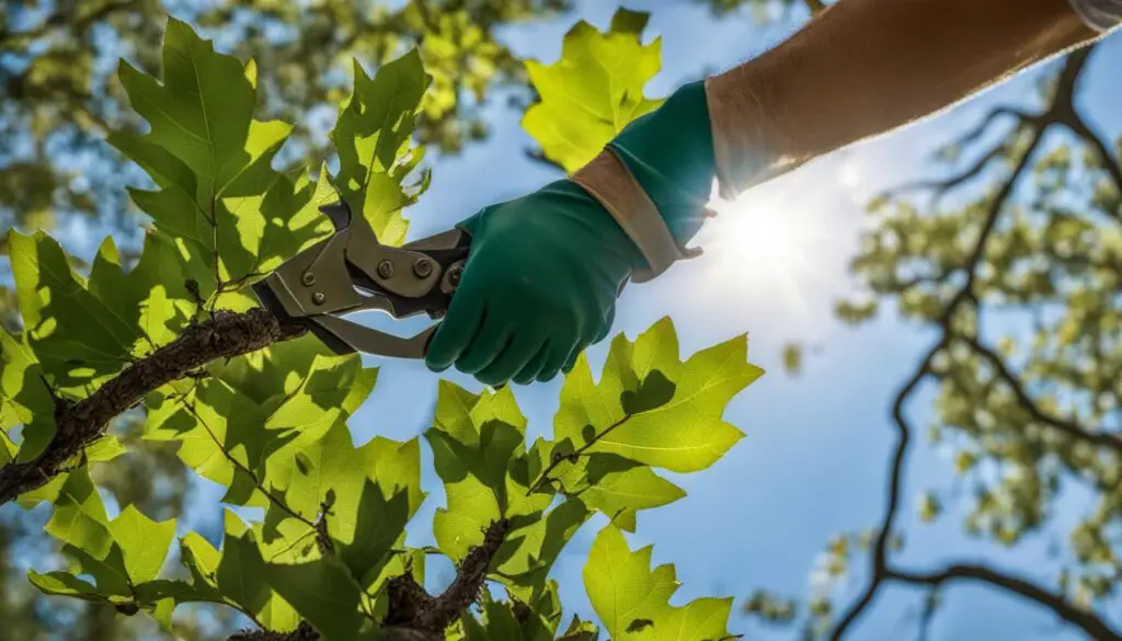 pruning oak trees in Texas