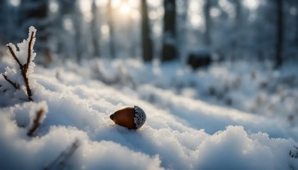 acorns and winter folklore