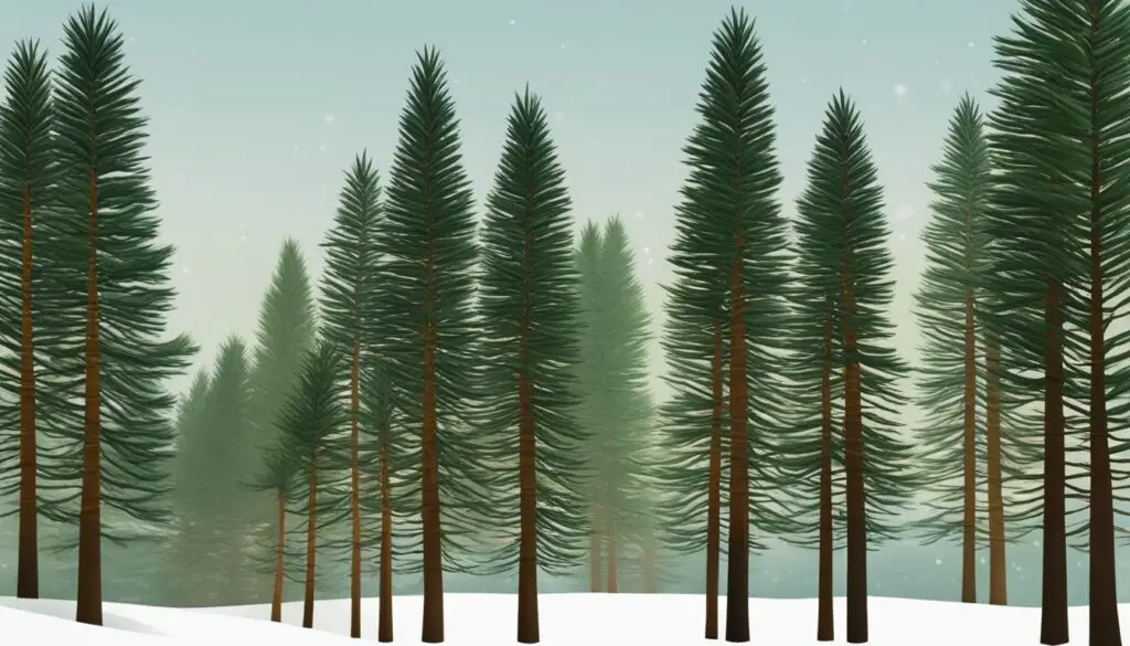 Pine tree growth in different climates