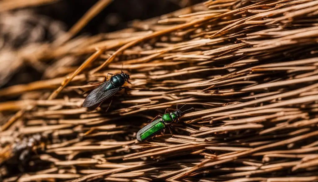 insects in pine straw