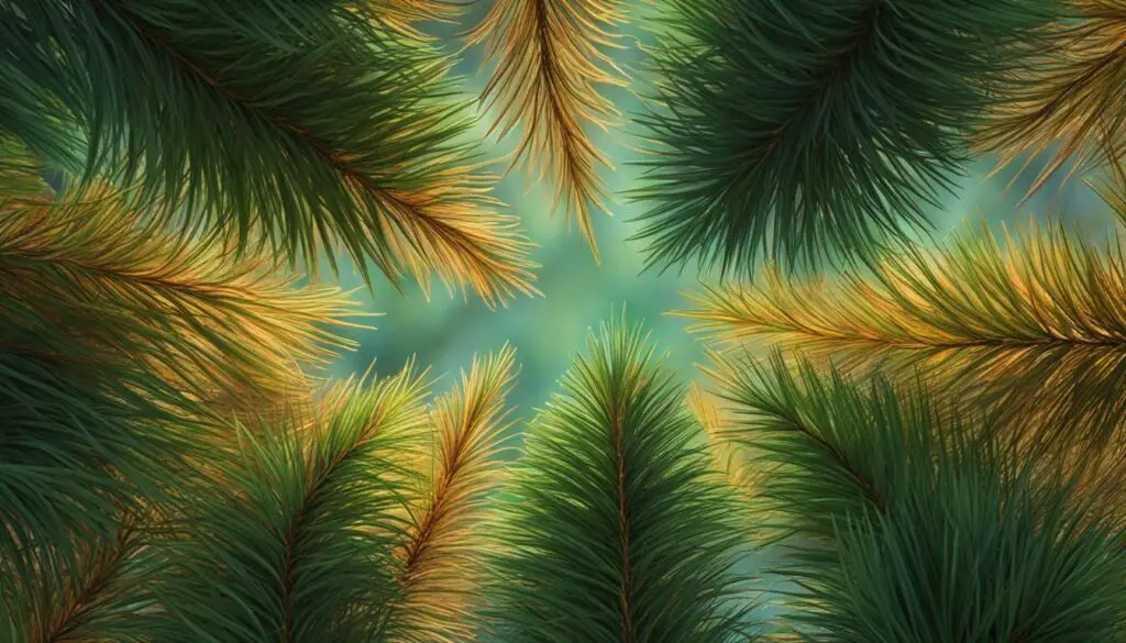 needle-like pine tree leaves