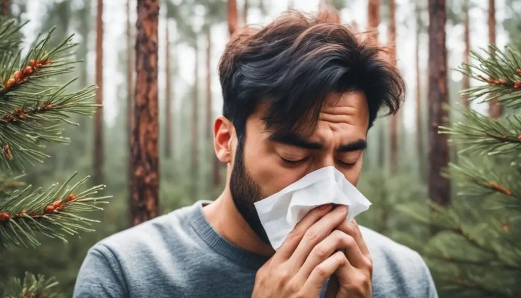 pine tree allergies symptoms image