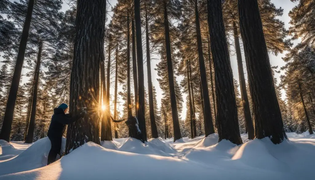 straightening bent trees