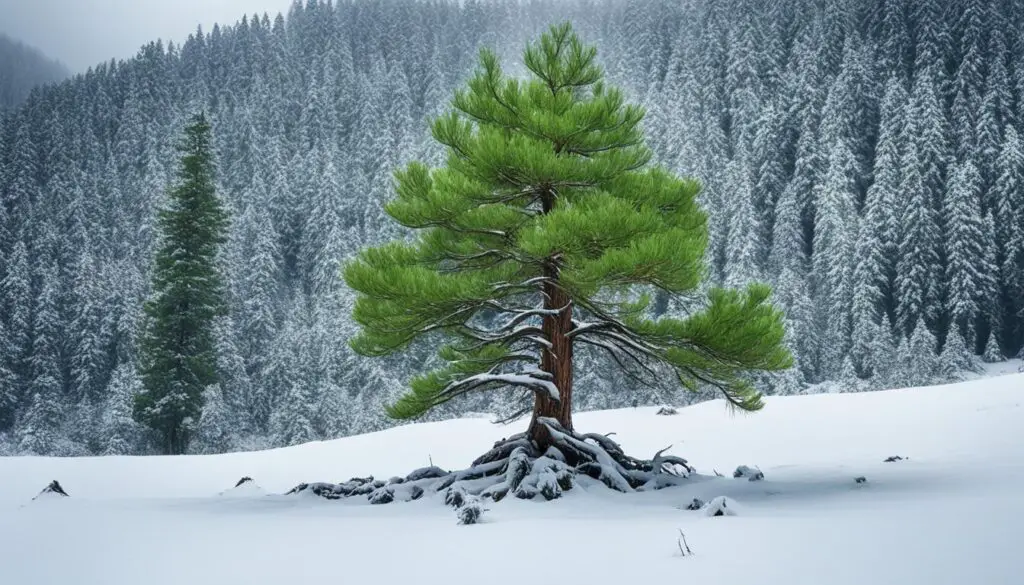 winter survival of pine trees